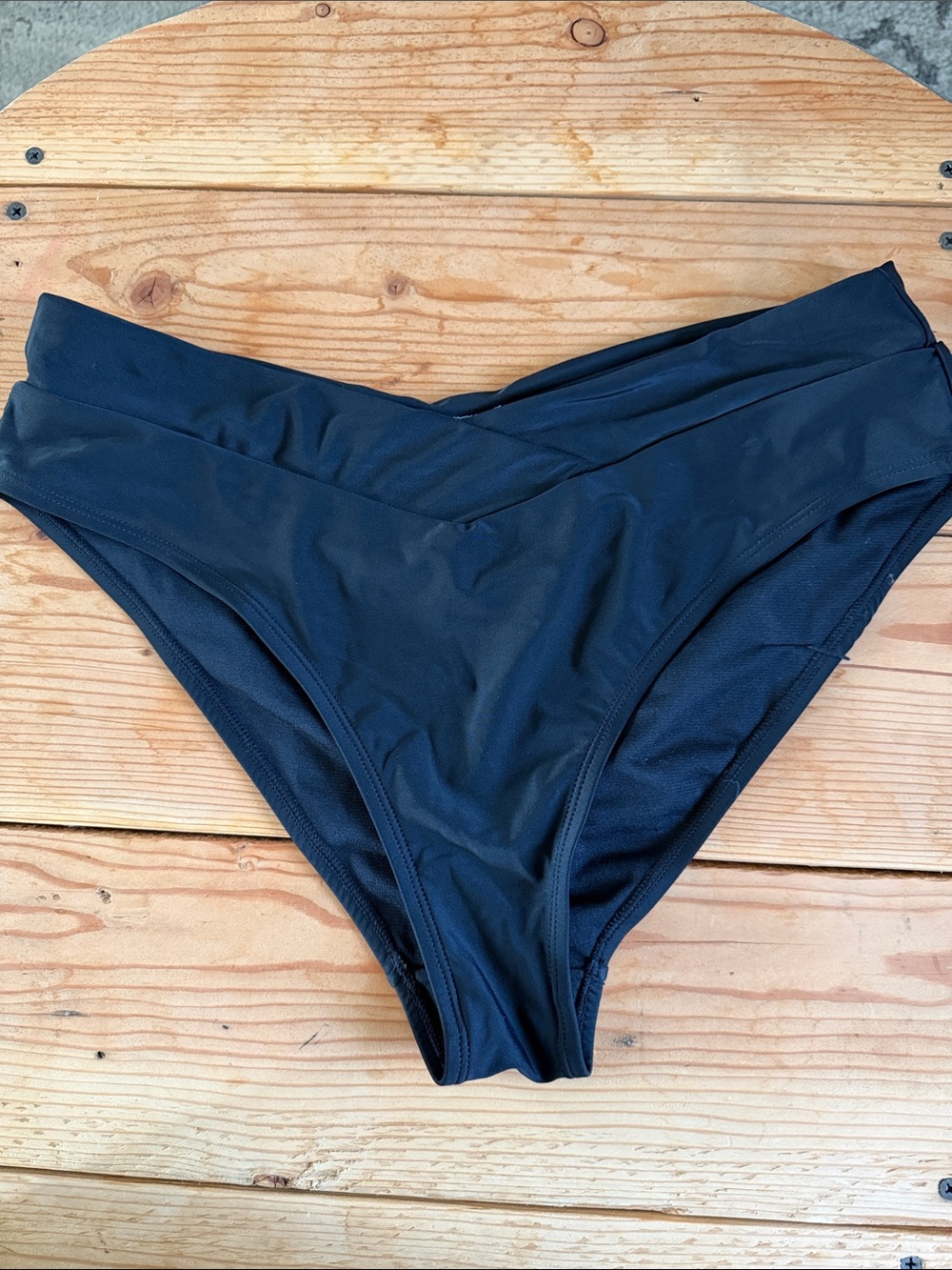 No Boundaries Black V-Waist Bikini Bottom